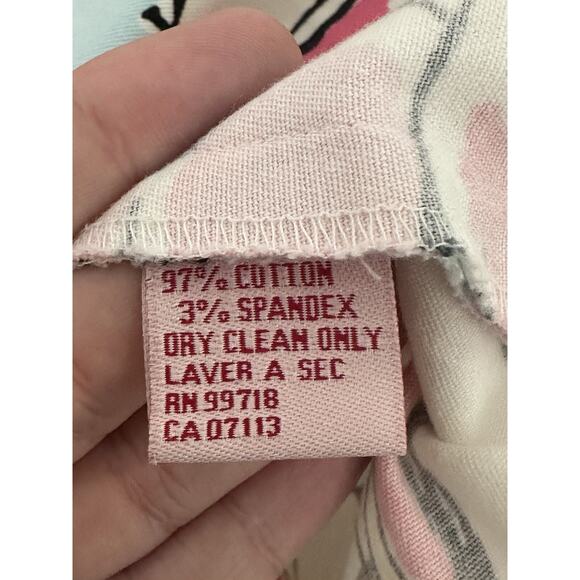 Becky & Max Size 6 Pink Geometric Spaghetti Strap Summer Knee Length Dress - Picture 3 of 5